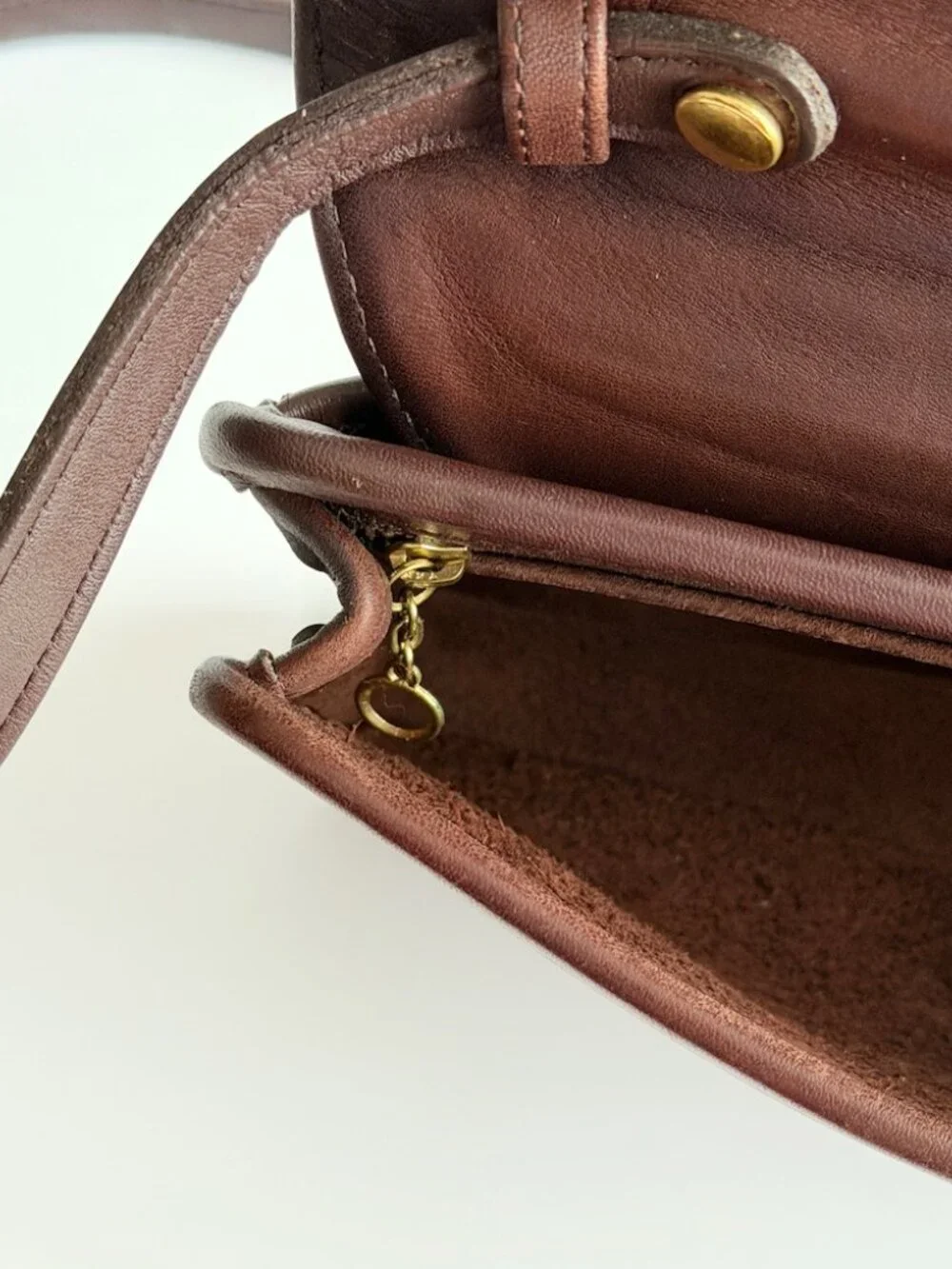 Vintage Coach 9091 Tribeca Convertible Clutch USA Mahogany Shoulder Crossbody 19